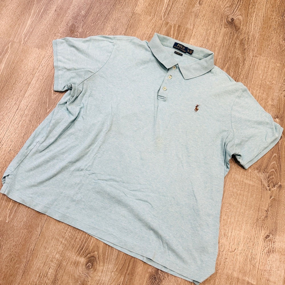 Polo Ralph Lauren Polo Mens XL Light‎ Blue Classic Fit Short Sleeve Polo Shirt